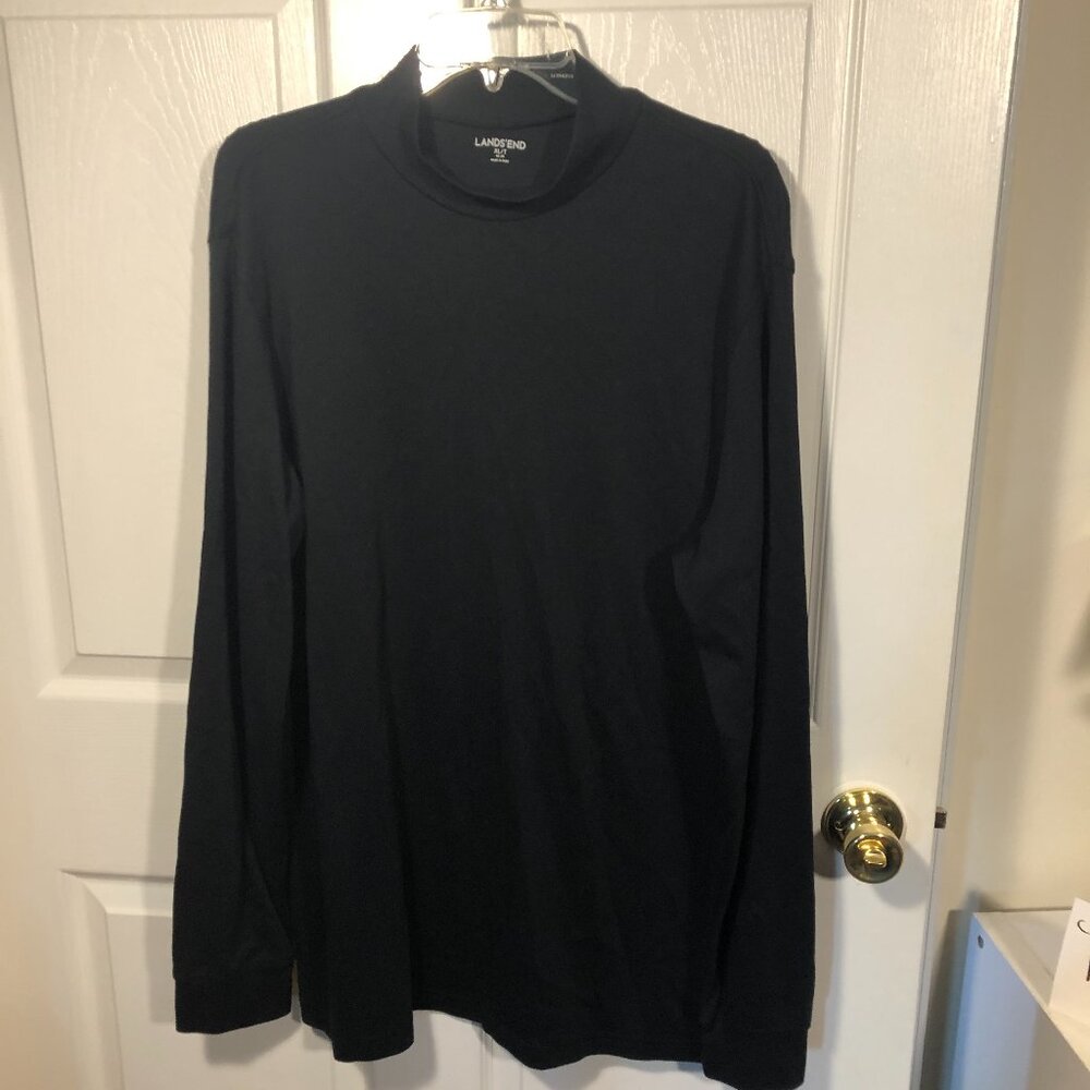 Land's End women black cowl black sweatshirt, size XL